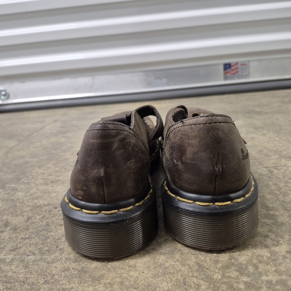 Dr. Martens Brown Leather Mary Jane Shoes - Picture 2 of 6